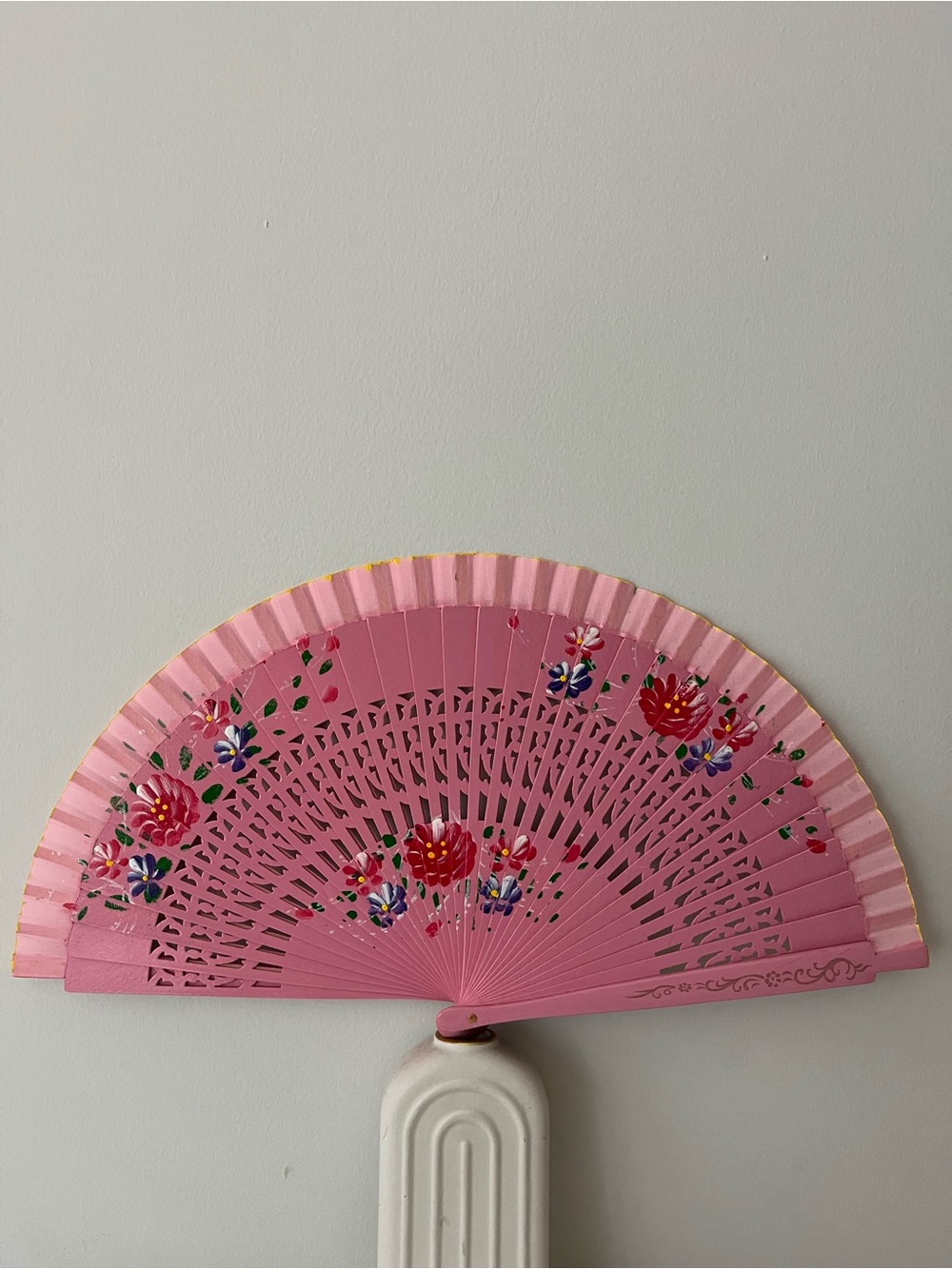 Spanish Handheld Folding Fan - Pink